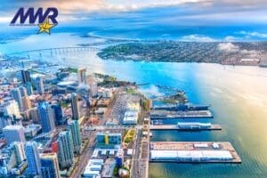 Featured image for San Diego MWR Tickets, showing an aerial view of San Diego